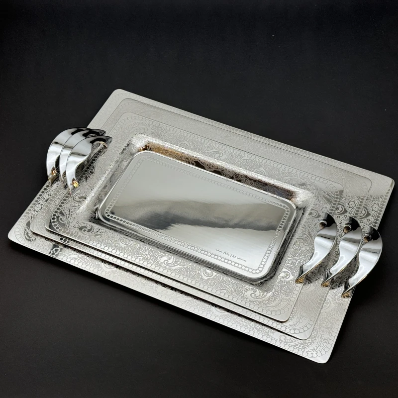 طقم صواني ايطالى 3 قطع – Rect. Peneloppe Inox