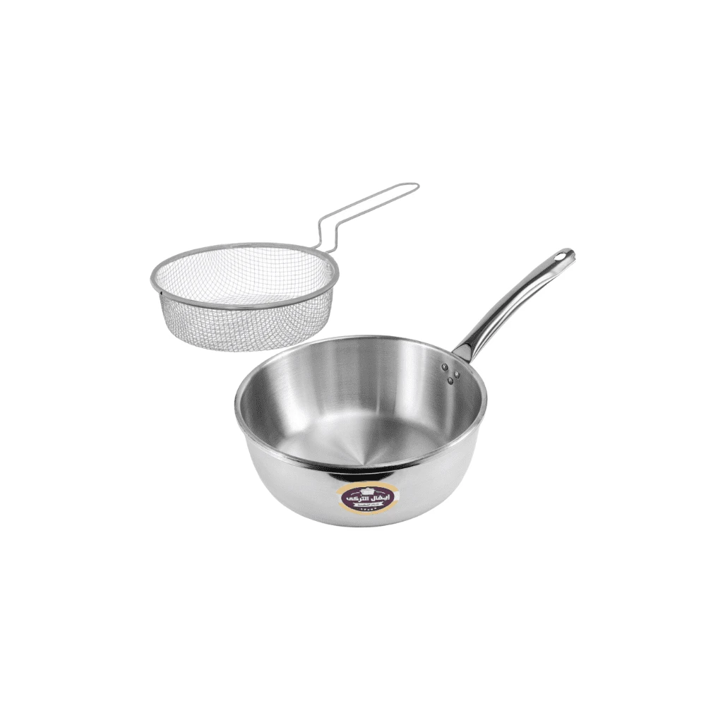 مقلايه ووك ألومنيوم مقاس 24 بصفاية الزيت