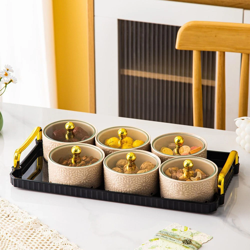 طقم مكسرات بالصينيه – Andalous Design – Biege