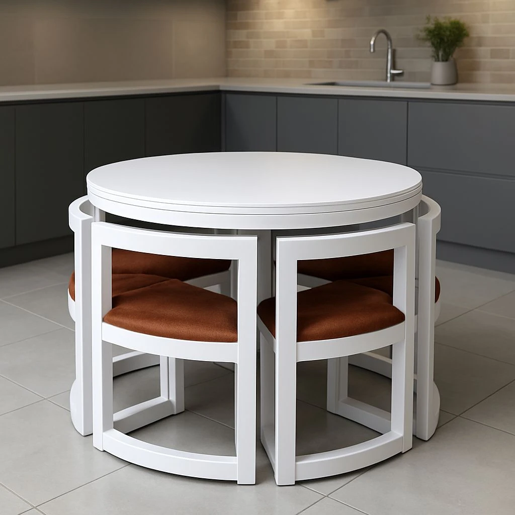 سفرة مودرن متداخلة 4 كراسي