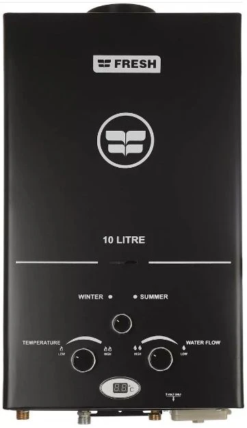 سخان مياة غاز فريش 10 لتر/ أسود- أدابتر