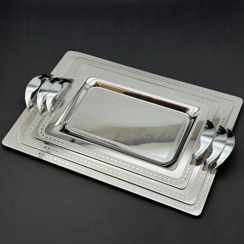 طقم صواني ايطالى 3 قطع – Rect. Pedra Inox