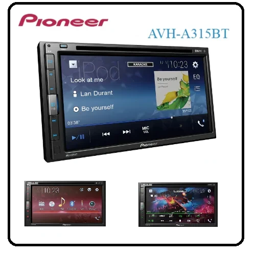 جهاز استقبال AV للوسائط المتعددة In-Dash Double-DIN مع شاشة تعمل باللمس 6.8 WVGA (AVH-A315BT)