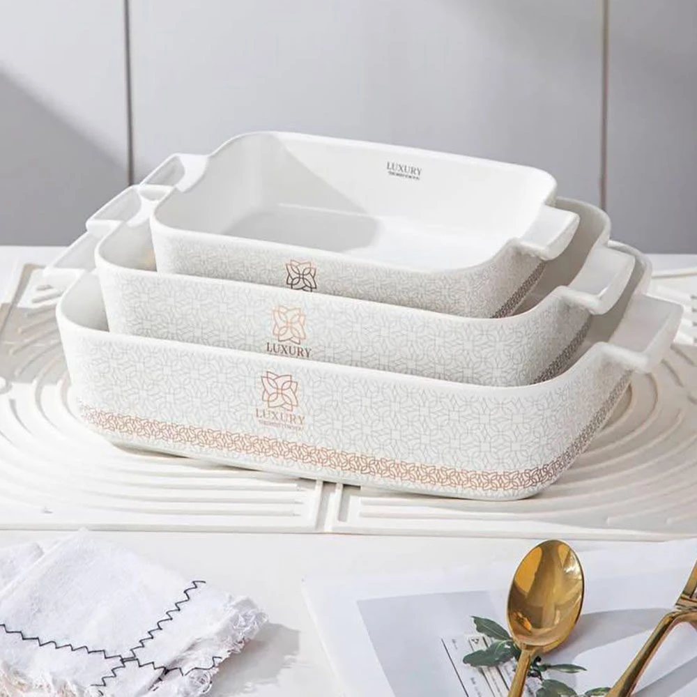 طقم طواجن 3 قطع – Luxury White