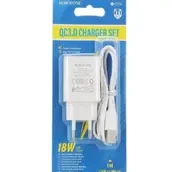 Borofone 18W QC3 Micro Charger USB Port With Cable