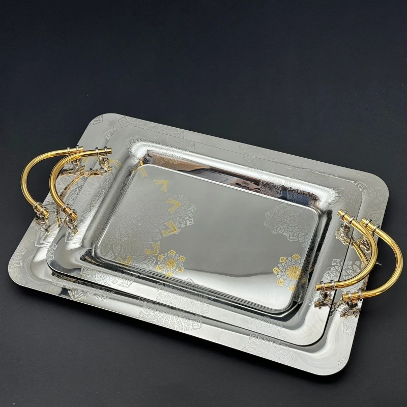 طقم صواني 2 ق استيل 18/10 – مستطيل – M02/1