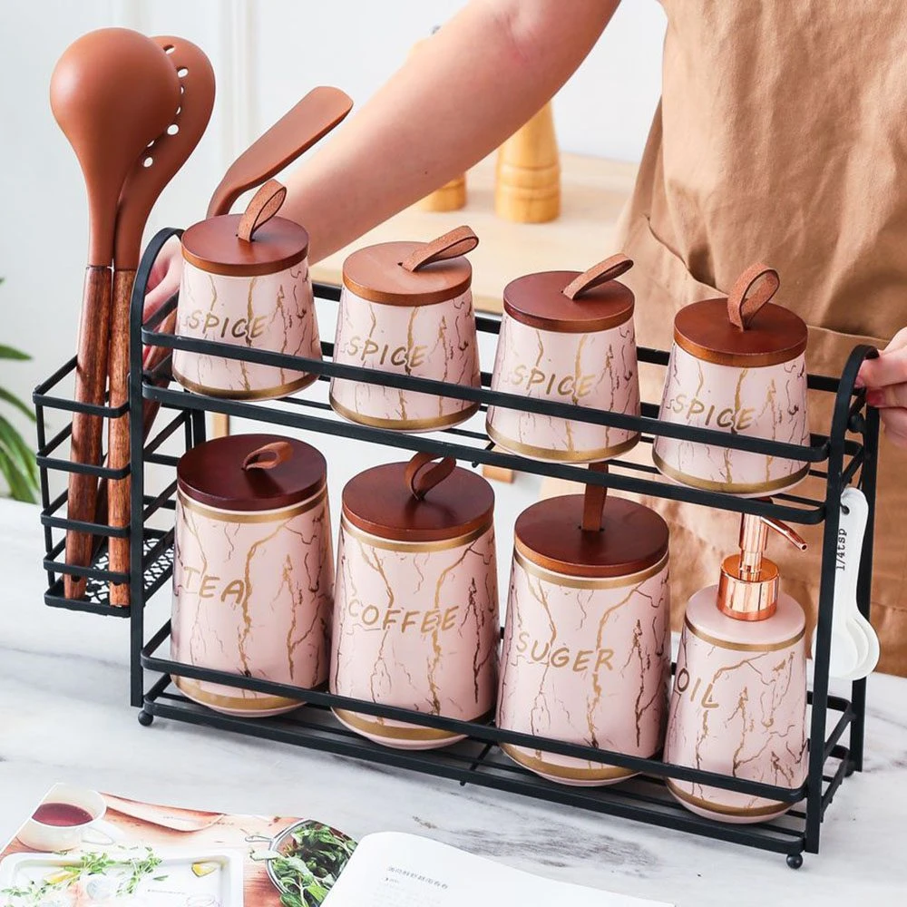 طقم توابل بورسلين – 16 قطعه