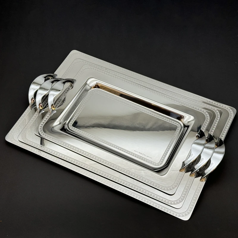 طقم صواني ايطالى 3 قطع – Rect. Patrizia2lines Inox