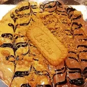 Half and Half Nutella Chocolate and Lotus Waffle