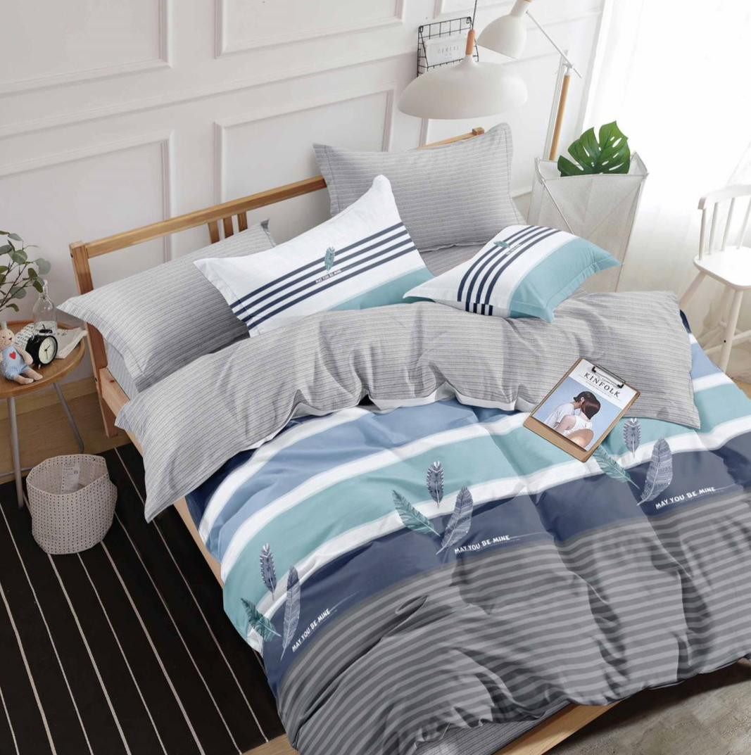 طقم ملايه 4 قطع قطن عامريه عالى الجوده ملايه 240x260 مع 1 كيس مخده طويله 160 سم مع 2 كيس خداديه 50x70  متعدد الألوان