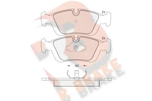 RBRAKE طقم تيل امامي BMW E36\E46