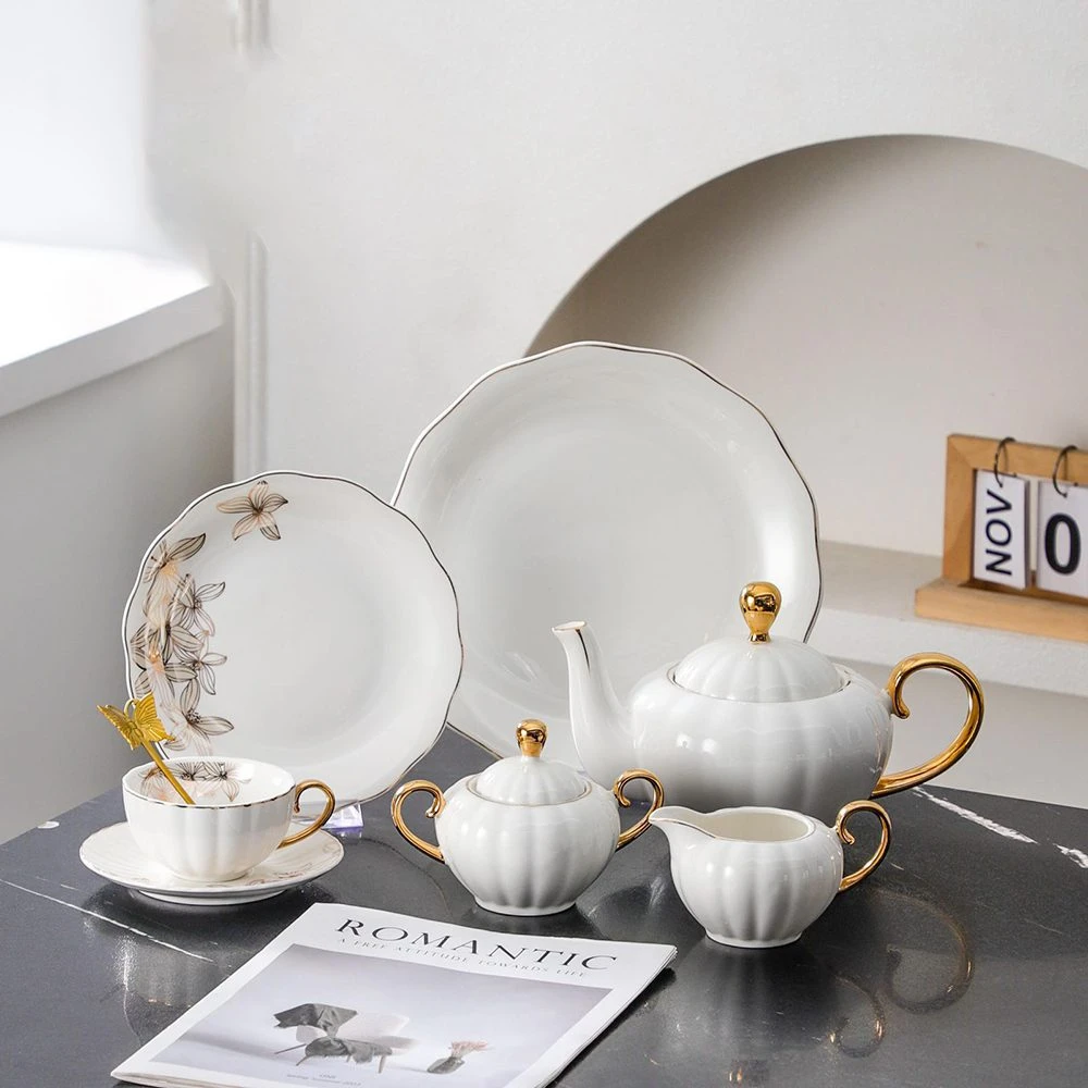 طقم شاى و جاتو 30 قطعه – Pumpkin White