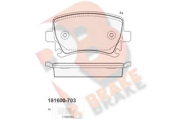 RBRAKE طقم تيل خلفي VolksWagen Group JETTA + Passat 2007