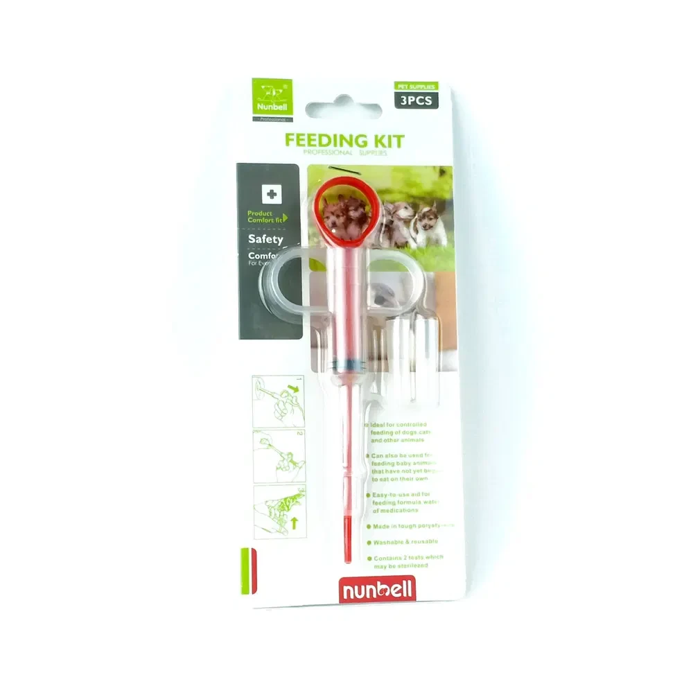 Nunbell Feeding Syringe Green And Red