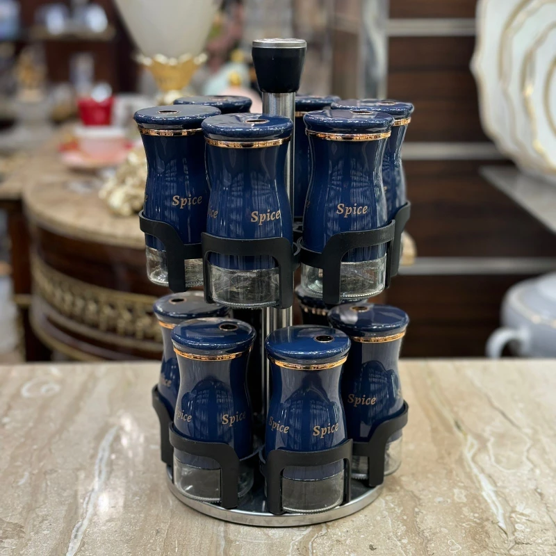 طقم توابل دوار – 12 قطعه