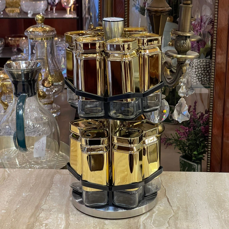 طقم توابل دوار – 12 قطعه