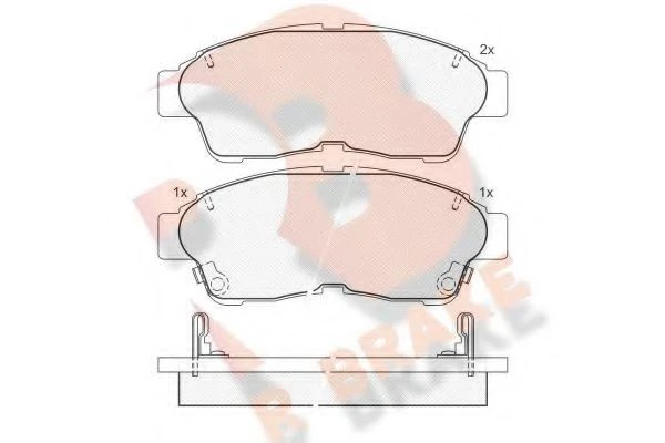 RBRAKE طقم تيل امامي VolksWagen Group + Golf VII 1.6 / SKODA OCT. A7 RBRAKE