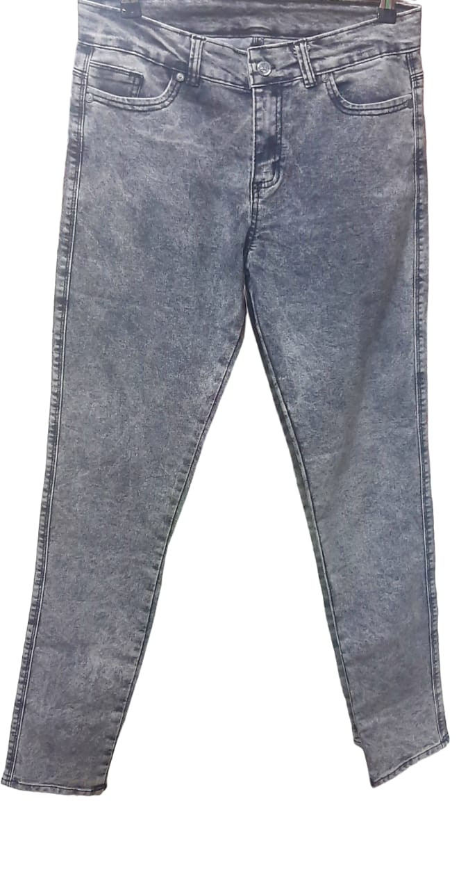 بنطلون جينز سكيني رمادي