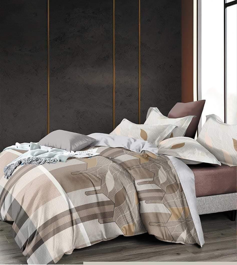 طقم  سرير قطن تركى المجد - مقاس كبير مكون من 4 قطع