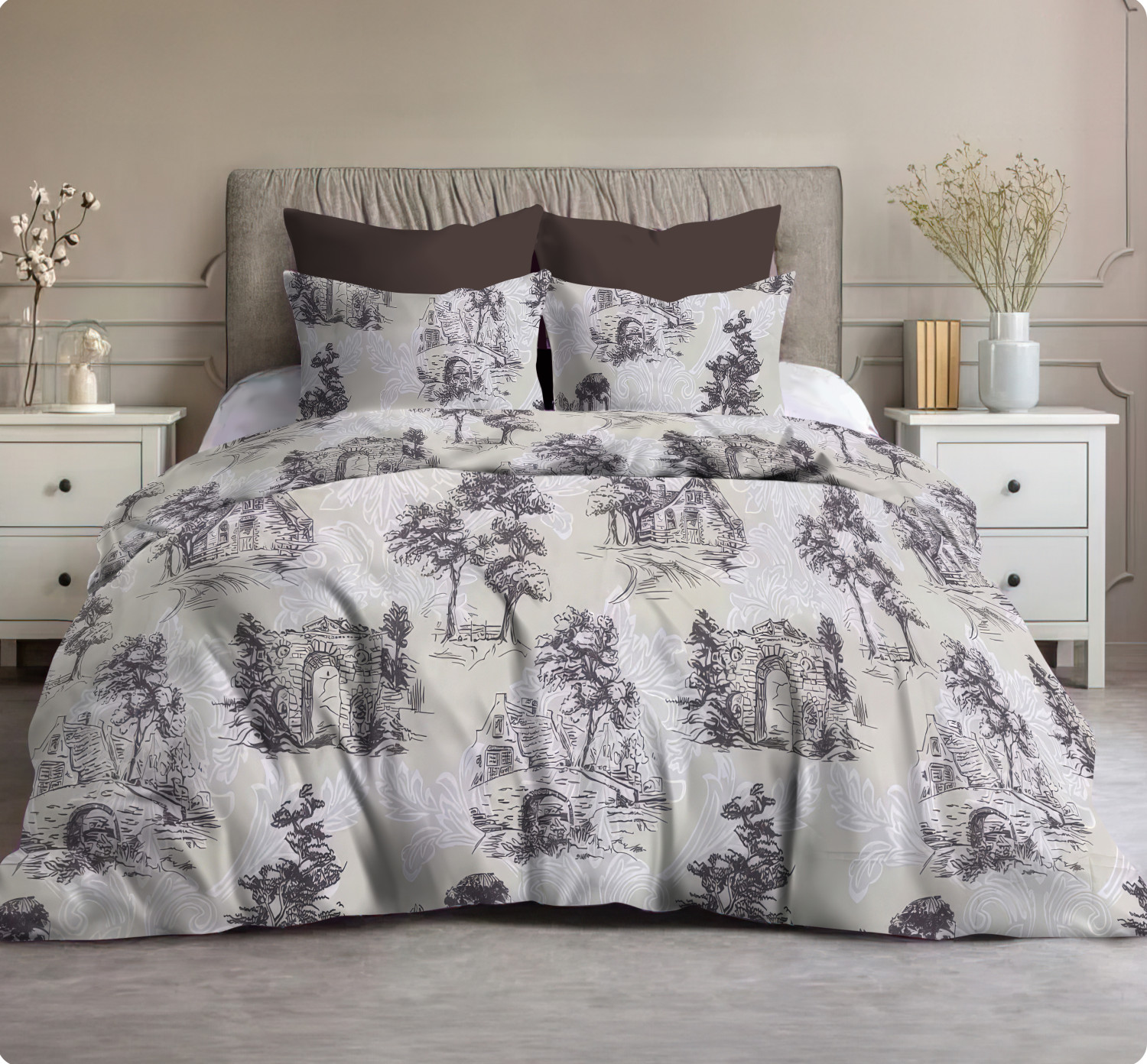 طقم ملاية سرير قطن للاطفال -6قطع للاسرة مقاس 200*240 سم، متعدد الألوان، مطبوع