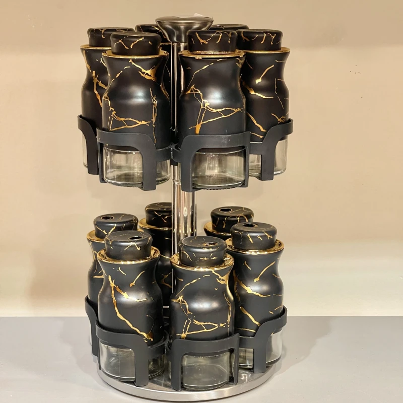 طقم توابل دوار – 12 قطعه