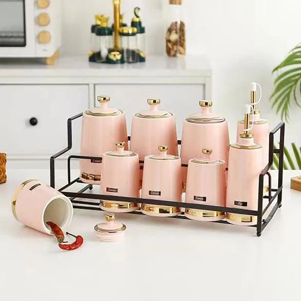 طقم توابل 10 قطع – روز – IS08