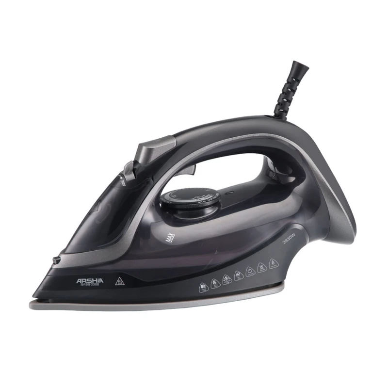 Steam Iron (Black & Silver) – 3388 – Arshia