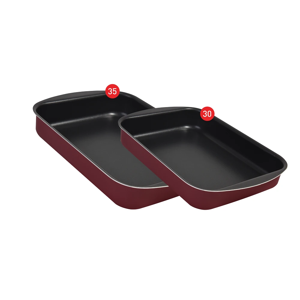 طقم صينية فرن مستطيلة تيفال ارمتال - مقاس 35، 30