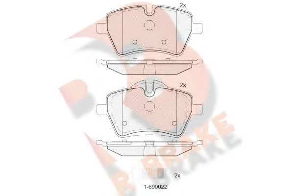 RBRAKE طقم تيل امامي ميني كوبر R60- R56 S