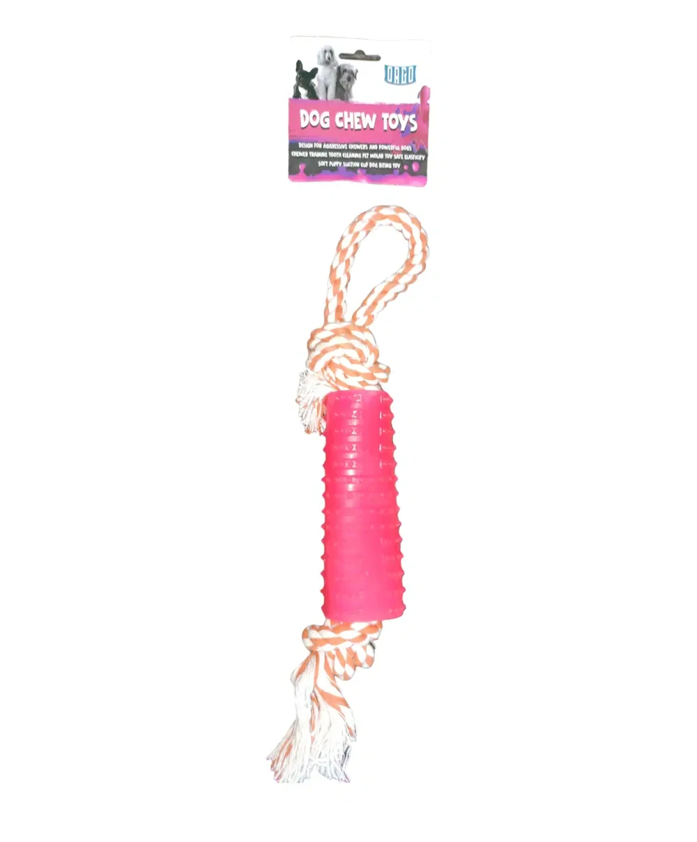 Orgo Dog Teeth Chew Rope for Dogs, Pink
