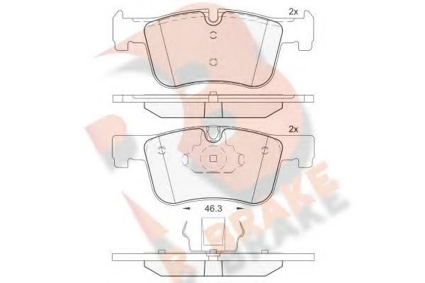 RBRAKE طقم تيل امامي BMW F30/316,318I +F20 /118,120I