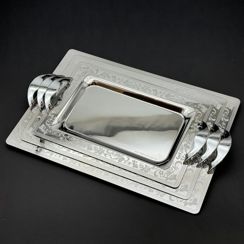 طقم صواني ايطالى 3 قطع – Rect. Florence Inox