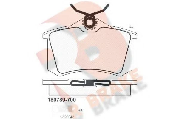 RBRAKE طقم تيل خلفي Renault Fluence / SKODA, A4,A5 ,A7/Peugeot 307