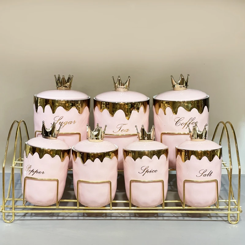 طقم توابل بورسلين – 7 قطعة