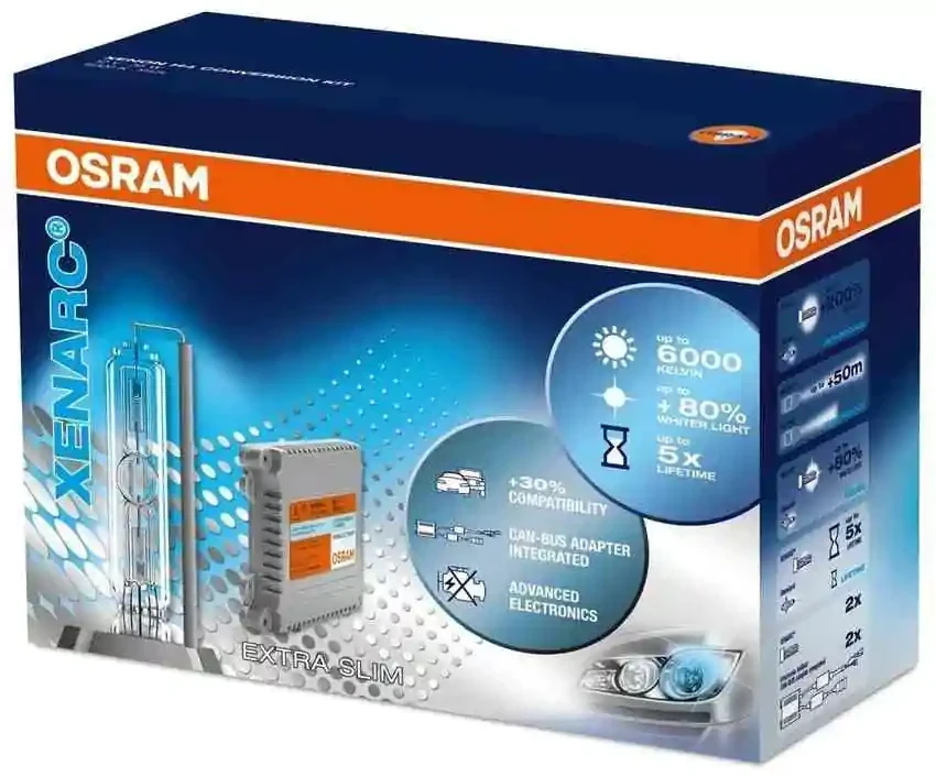 طقم زينون H4 اوسرام 6000 كلفن 35 وات