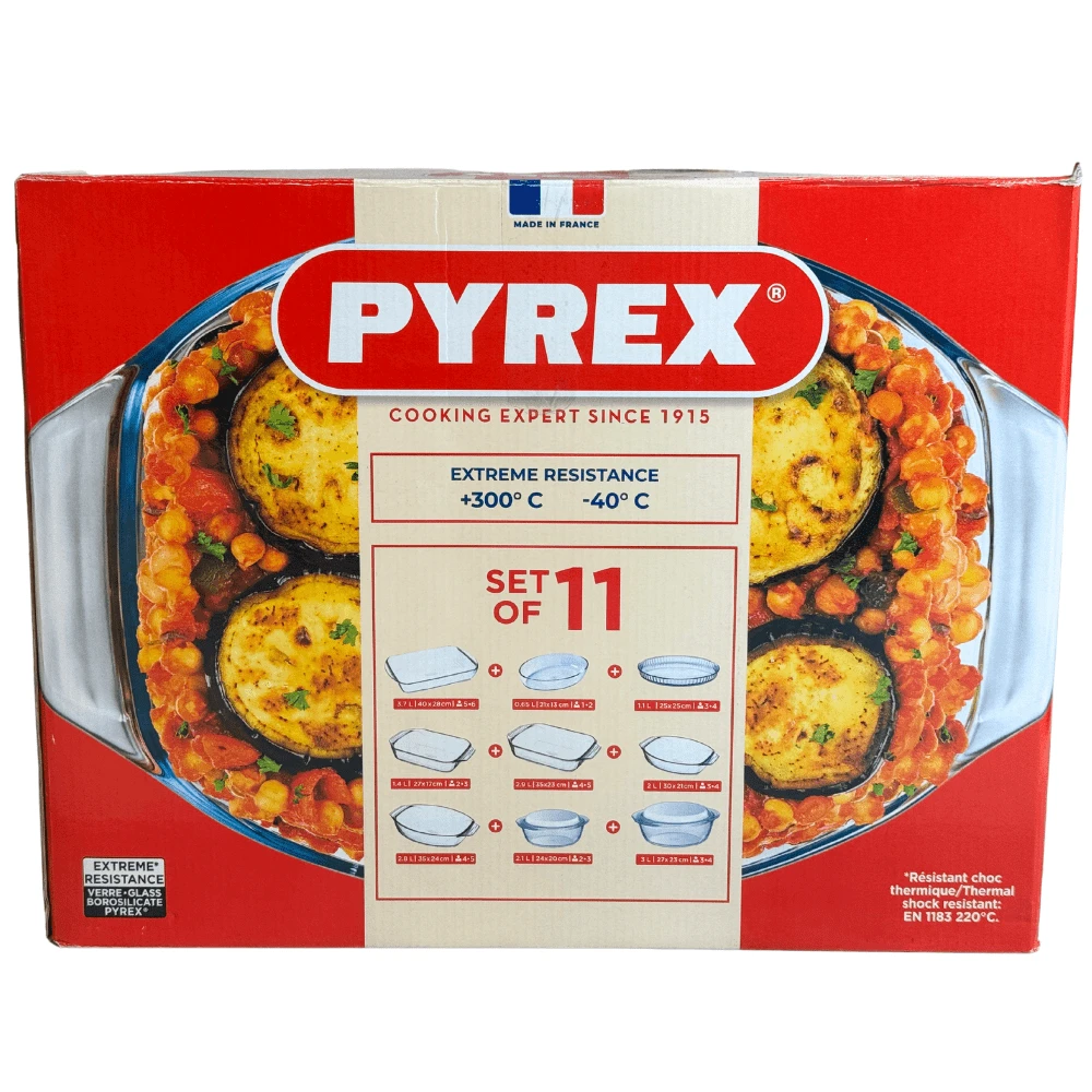 طقم طواجن للفرن 11 قطعه بايركس – Pyrex