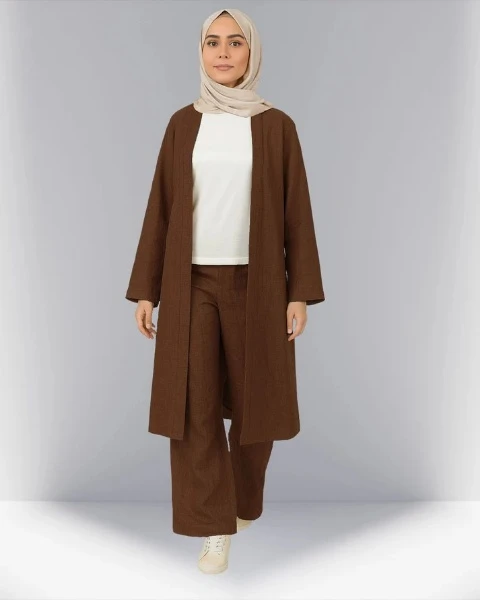 سوت كتان - لون بني