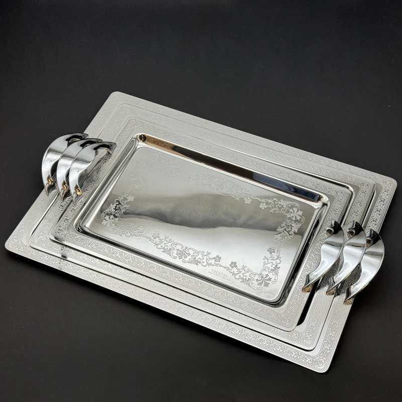 طقم صواني ايطالى 3 قطع – Rect. Evelyne Inox