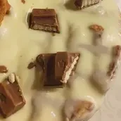 White Chocolate With Kinder Chocolate Waffle