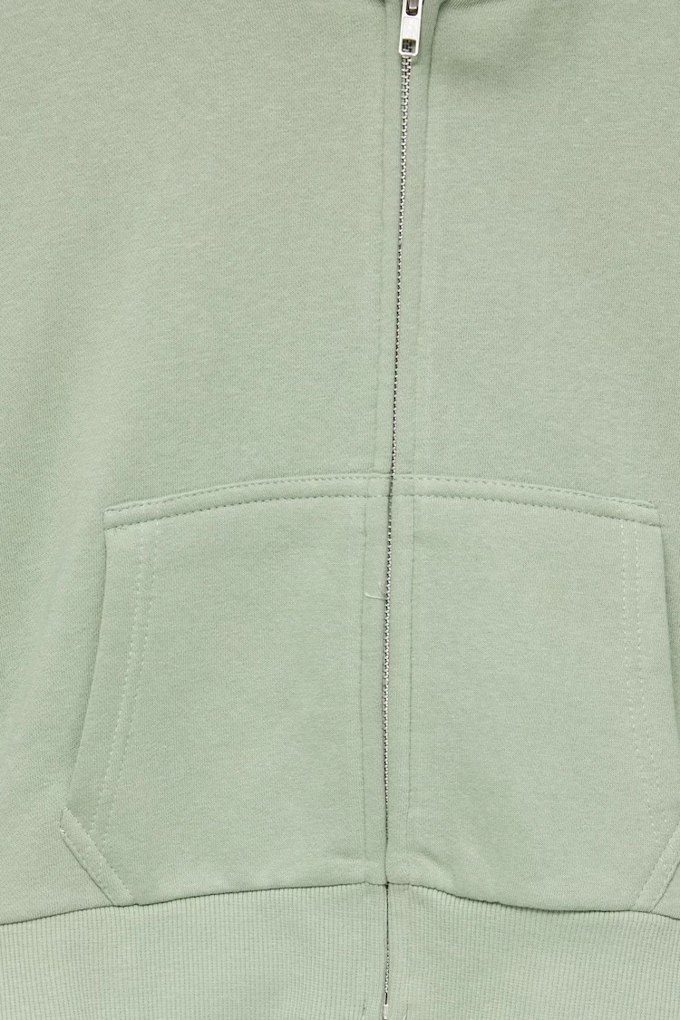CROPPED ZIP-UP HOODIE