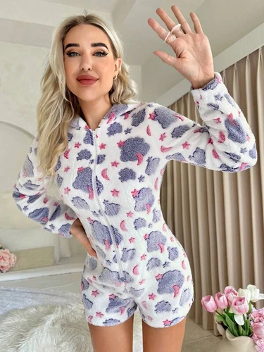 Romper's 3D print panda ear flannel hat