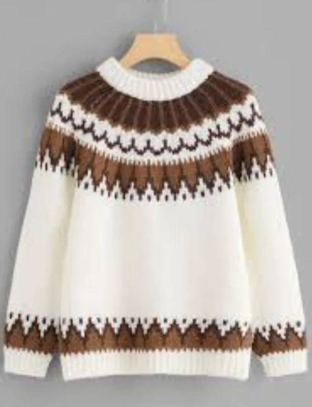 Raglan Sleeve Geo Tape JumPer Ragaln