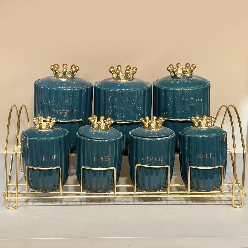 طقم توابل بورسلين – 7 قطعة