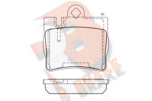 RBRAKE طقم تيل خلفي مرسيدس بينز W220