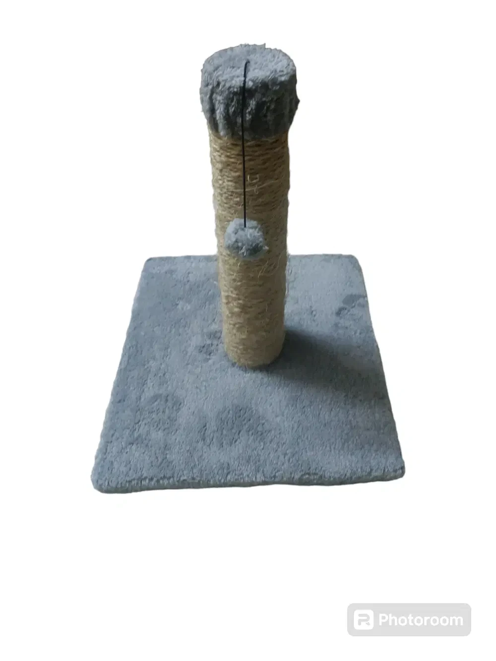 Cat scratching ball post, light gray color