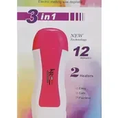 Waxy KR Hair Removal Device, Set Of 3 Pieces, Device + Wax + Removal Wipes For Long-Lasting Smoothness Pink/White