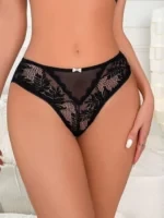 Floral lace panties decorated with a butterfly knot