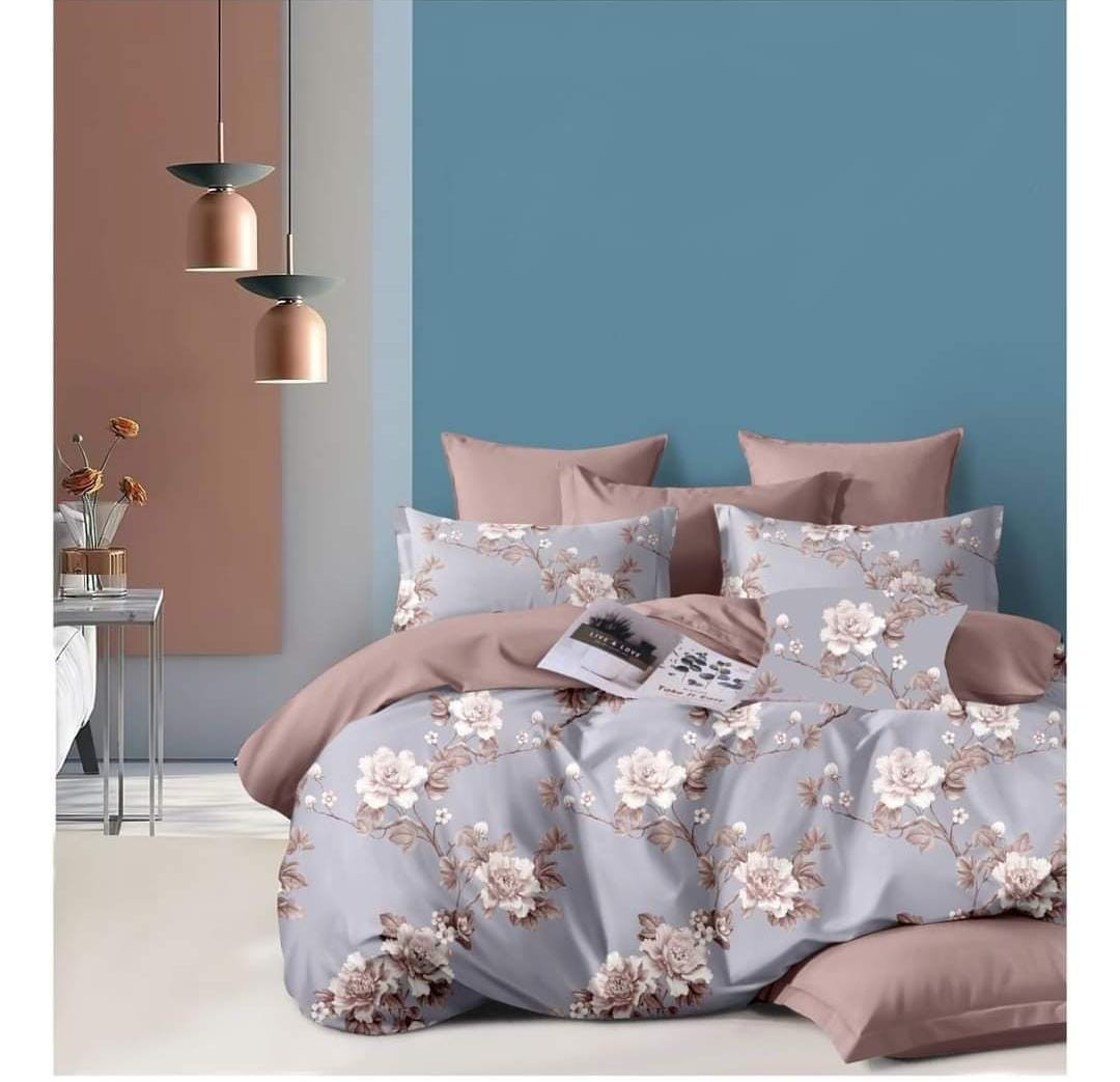 طقم  سرير قطن تركى المجد - مقاس كبير -4قطع متعدد الالوان