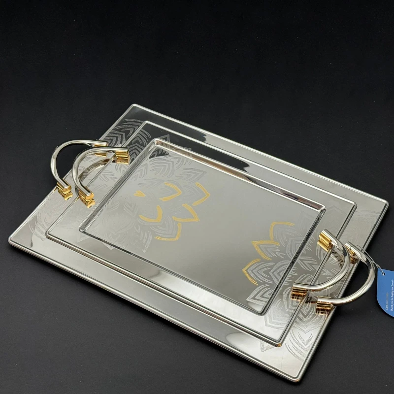 طقم صواني 2 ق استيل 18/10 – فلات – M01/2