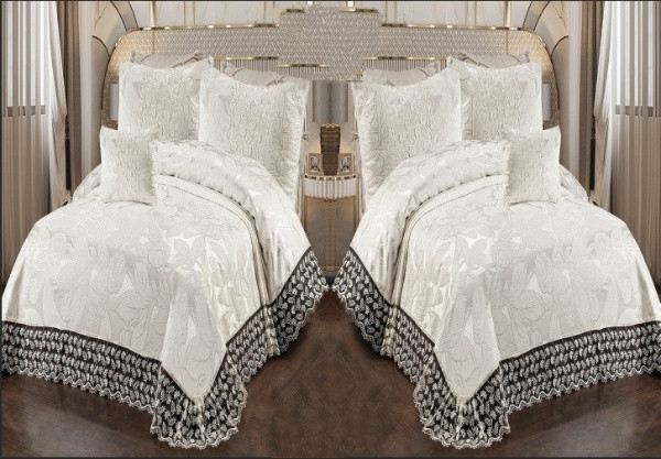 مفرش ستان اطفال تركي 4 قطع  مكون من  2 مفرش +2خداديه